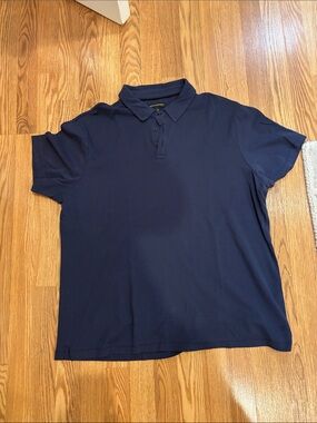 Banana Republic Men's Navy Short-Sleeve Polo